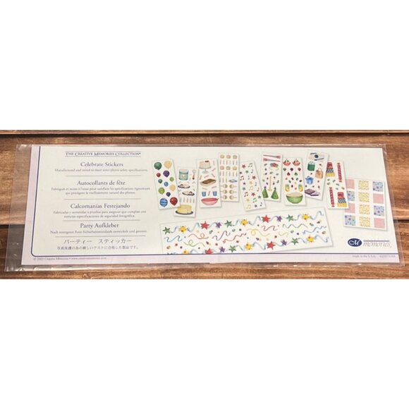 2003 CREATIVE MEMORIES CELEBRATION STICKERS 6229771109 PARTY CAKE BALLOON - Picture 2 of 5